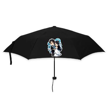 Just Married - Zur Hochzeit - Regenschirm (klein) - Schwarz - Vorne