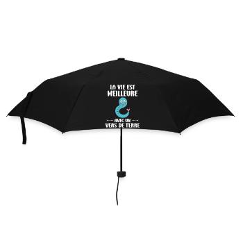 Humour ver de terre - Parapluie standard - noir - Devant