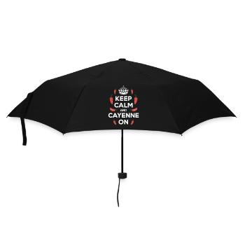 Liebhaber Scharfer Speisen, Chili Peppers Chef - Regenschirm (klein) - Schwarz - Vorne
