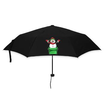 Boîte en carton de Noël Snowman - Parapluie standard - noir - Devant