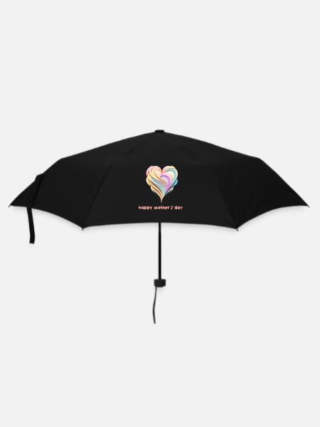 Rainbow Heart - Happy Mother's Day - Umbrella (small) - black