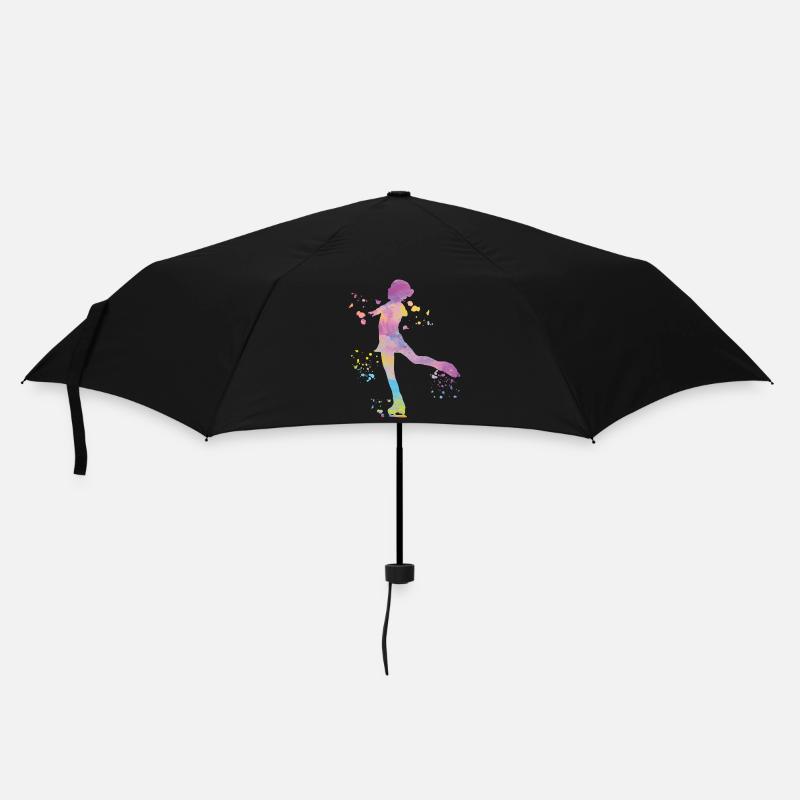 Eiskunstläufer Schlittschuhlaufen Eiskunstlauf - Regenschirm (klein) - Schwarz