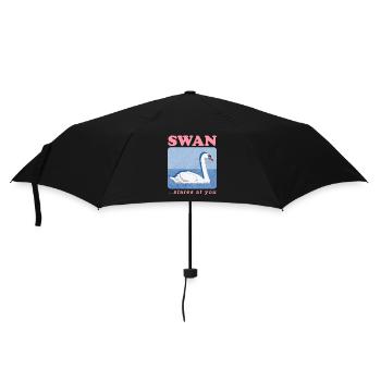 Schwan Schwanenliebhaber Schwäne Geschenk - Regenschirm (klein) - Schwarz - Vorne