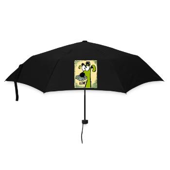 Chien directeur fou et drôle en action - Parapluie standard - noir - Devant