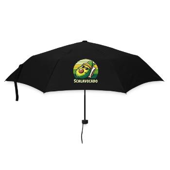 Schlavocado Schlafshirt Nachthemd Pyjama Schlaf - Regenschirm (klein) - Schwarz - Vorne