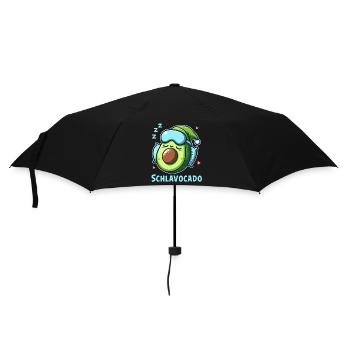 Schlavocado Schlafshirt Nachthemd Pyjama Schlaf - Regenschirm (klein) - Schwarz - Vorne