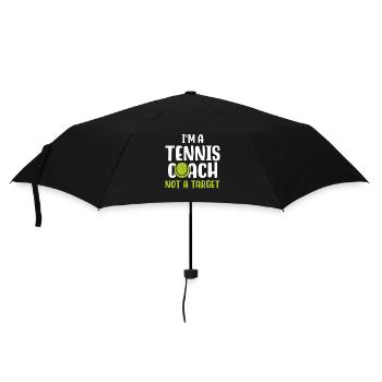 Ich bin ein Tennistrainer und keine Zielscheibe - Regenschirm (klein) - Schwarz - Vorne