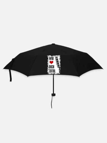 Rostock | Wir lieben dich total | Fussballverein - Regenschirm (klein) - Schwarz