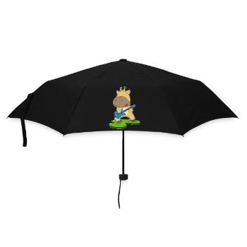 Giraffe, Musician, Guitar, Music - Umbrella (small) - black - Front