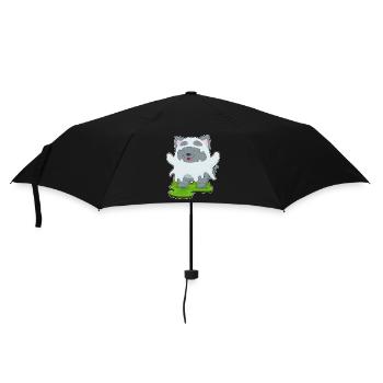 Katze Halloween Geist - Regenschirm (klein) - Schwarz - Vorne