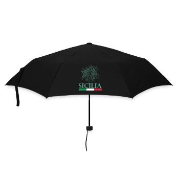 Sizilien Trinacria Region Italien Urlaub Catania - Regenschirm (klein) - Schwarz - Vorne