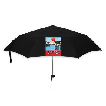 Vintage Japan Reiseplakat Schön - Regenschirm (klein) - Schwarz - Vorne