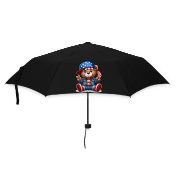 Cool Teddy Bear - Umbrella (small) - black - Front
