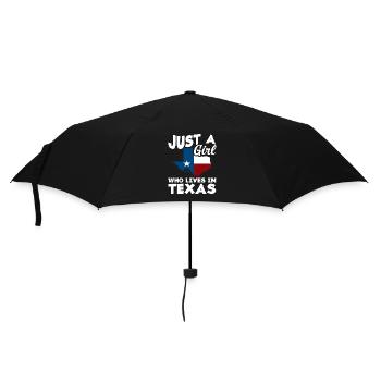 Mädchen Dass Texas Liebt - Regenschirm (klein) - Schwarz - Vorne