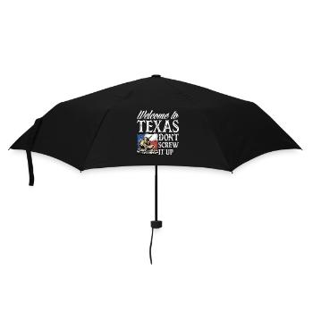 Wilkommen In Texas - Regenschirm (klein) - Schwarz - Vorne