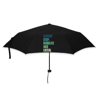 Arrêtez de réguler et d’écouter Enseignant - Parapluie standard - noir - Devant