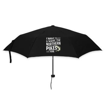 Northern Pike Fisherman Pike Fishing Rod Pike Fish - Umbrella (small) - black - Front