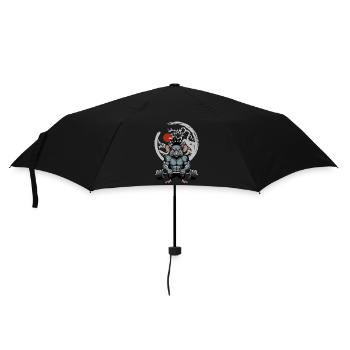 Nager Maus Ratte Muskeln Training - Regenschirm (klein) - Schwarz - Vorne