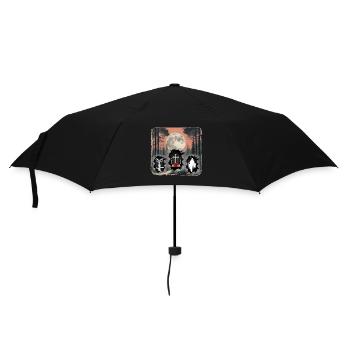 Wald Kreuz Halloween Dark Natur Geist - Regenschirm (klein) - Schwarz - Vorne