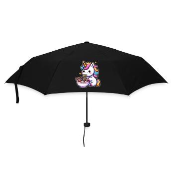 Japanese Kawaii Unicorn Ramen Asian Cuisine - Umbrella (small) - black - Front
