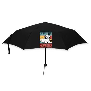 La maison est là où se trouve mon bichon havanais, chiens, maman, chien - Parapluie standard - noir - Devant
