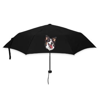 Border Collie | Illustration de dessin animé - Parapluie standard - noir - Devant