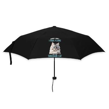 Siberian Cat Sibirische Katze - Umbrella (small) - black - Front