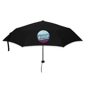 Seltsame Väter Bilden Charakter Lustiges Vater - Regenschirm (klein) - Schwarz - Vorne