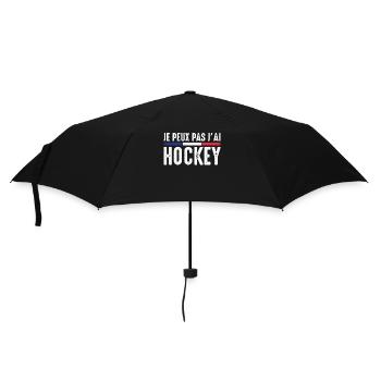 Je Peux pas j'ai Hockey joueur Hockeyeur Drôle - Parapluie standard - noir - Devant