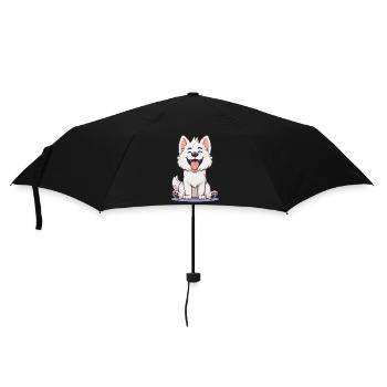 Kishu Ken | Cartoon Artwork - Regenschirm (klein) - Schwarz - Vorne