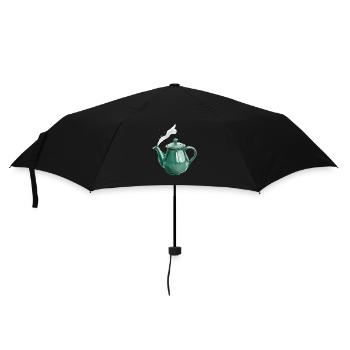 Grüne Teekanne Mit Magischem Dampf - Regenschirm (klein) - Schwarz - Vorne