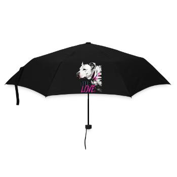 hunde liebe , hunde true love - Regenschirm (klein) - Schwarz - Vorne