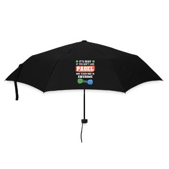 Padel Paddel Schläger Tennis Sport I Geschenk - Regenschirm (klein) - Schwarz - Vorne