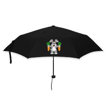 Carottes lapin - Parapluie standard - noir - Devant