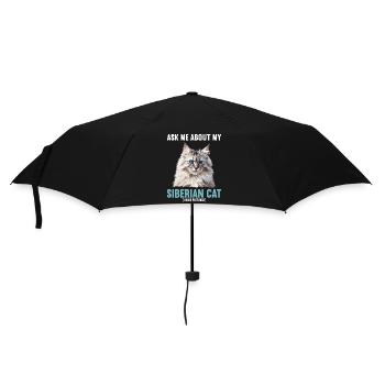 Siberian Cat Sibirische Katze - Umbrella (small) - black - Front