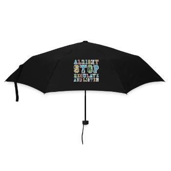 Arrêtez de réguler et d’écouter Enseignant - Parapluie standard - noir - Devant