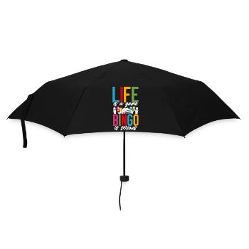 Bingo Player Life Is A Game Bingo - Regenschirm (klein) - Schwarz - Vorne