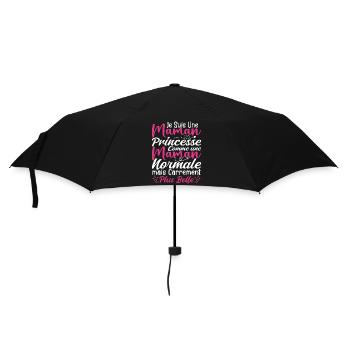 Ich bin eine geradezu schönere Prinzessinnenmutter - Regenschirm (klein) - Schwarz - Vorne