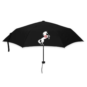 Einhorn Rauchverbot Symbol T-Shirt Rauchen verboten Wortspiel - Regenschirm (klein) - Schwarz - Vorne