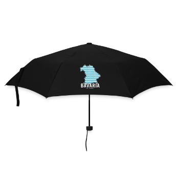 Bavaria Germany Kontur Flagge1 - Regenschirm (klein) - Schwarz - Vorne