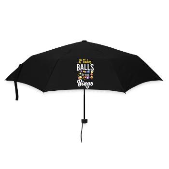 Bingo Player Pun It Takes Balls To - Regenschirm (klein) - Schwarz - Vorne