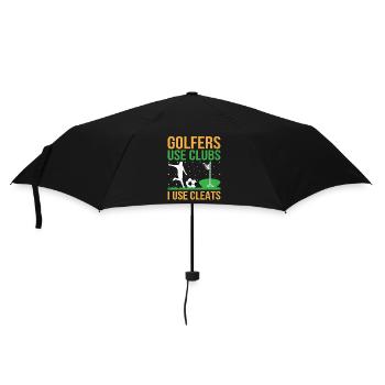 Footgolf Player Foot Golf Playing Footgolfers Foot - Umbrella (small) - black - Front