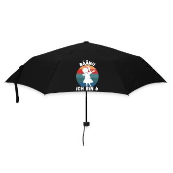 BÄÄM - 6. Geburtstag für stylische Mädchen - Regenschirm (klein) - Schwarz - Vorne