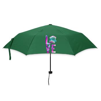 Joueur de bingo Aquarelle Amour - Parapluie standard - vert bouteille - Devant