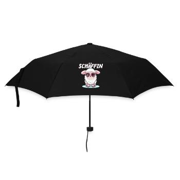 Schäffin | Beste Chefin | Kollegen Geschenk - Regenschirm (klein) - Schwarz - Vorne