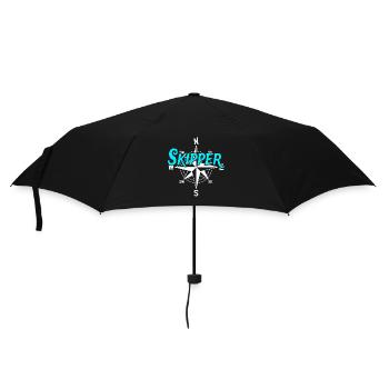 Skipper – With wind rose for real captains - Umbrella (small) - black - Front