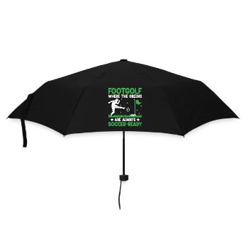 Footgolf Player Foot Golf Playing Footgolfers Foot - Umbrella (small) - black - Front