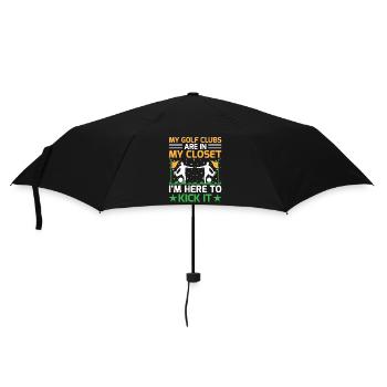 Footgolf Player Foot Golf Playing Footgolfers Foot - Umbrella (small) - black - Front