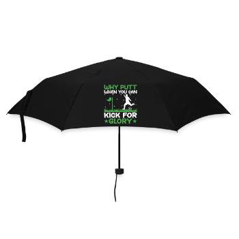 Footgolf Player Foot Golf Playing Footgolfers Foot - Umbrella (small) - black - Front