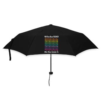 Colorful Rainbow Heart Pattern for Everyday Fun an - Regenschirm (klein) - Schwarz - Vorne